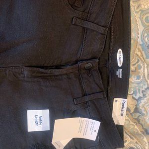 Old Navy Rockstar super Skinny Jeans Black NWT 6
